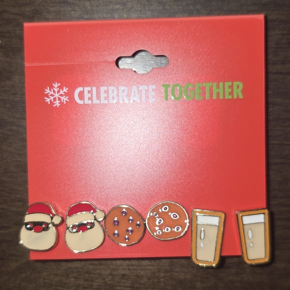 New Kohl's Holiday Christmas Trio Earring Set